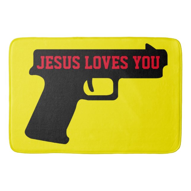 Tapete De Banheiro 2A - JESUS TE AMA Bath Mat (Frente)
