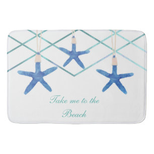 Tapete De Banheiro 3 Starfish & Linhas Modernas Praia Elegante Person