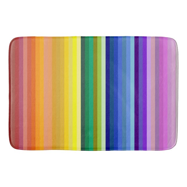 Tapete De Banheiro 42 Stripes Espectro Arco-Íris (Frente)