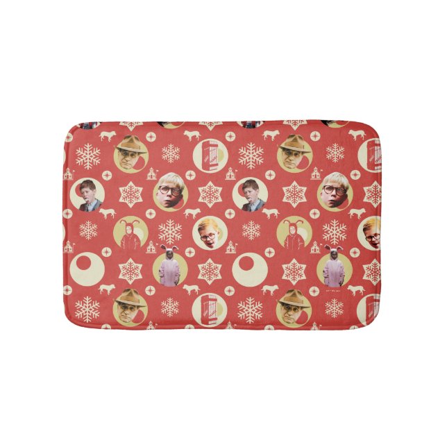 Tapete De Banheiro A Christmas Story Retro Snowflake Pattern (frente)