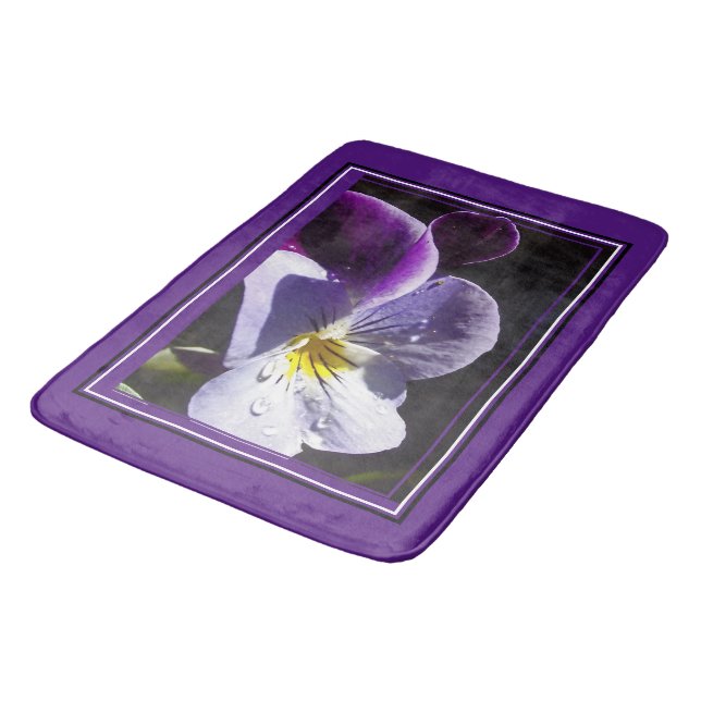 Tapete De Banheiro A Flor Viola Perfeita (Angulado)