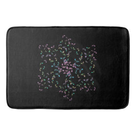 Tapete De Banheiro A música nota a estrela no preto