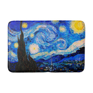 Tapete De Banheiro A Noite Estrelada de Vincent Van Gogh