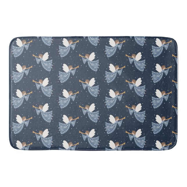 Tapete De Banheiro A Paz do Anjo do Natal no Feriado da Terra (Frente)