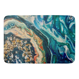 Tapete De Banheiro A pintura do gelo e da abstrato de peixe