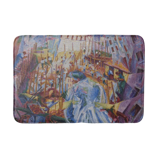 Tapete De Banheiro A rua entra na casa - Umberto Boccioni (Frente)