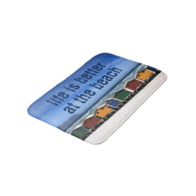 Tapete De Banheiro A Vida É Melhor Na Praia (Angulado)