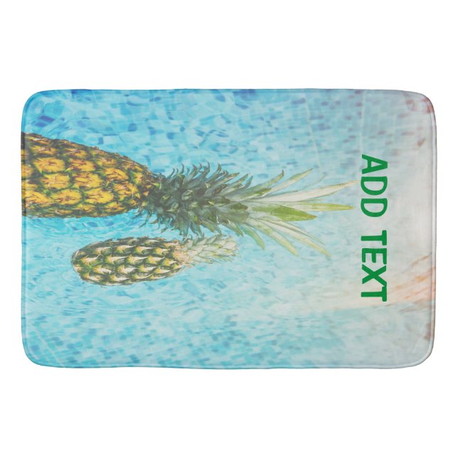 Tapete De Banheiro Abacaxi na piscina é um belo estilo para você (Frente)