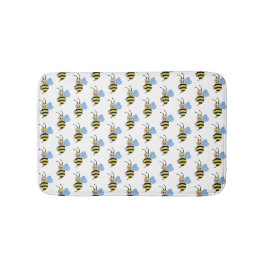 Tapete De Banheiro Abelhas De Cana-De-Água Com Sorriso Feliz