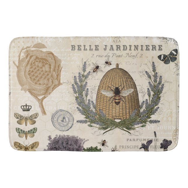 Tapete De Banheiro Abelhas de fazenda francesa moderna (Frente)