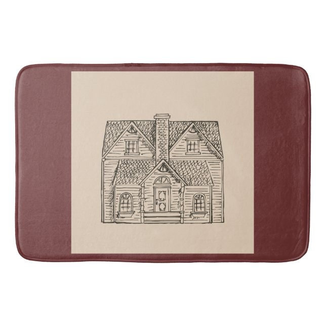 Tapete De Banheiro Abençoa esta Casa com modelo de imagem (Frente)