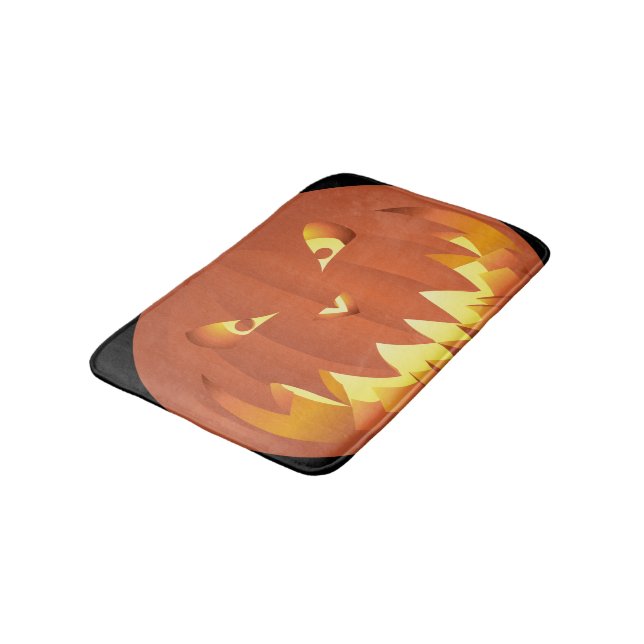 Tapete De Banheiro Abóbora para o Halloween... (Angulado)