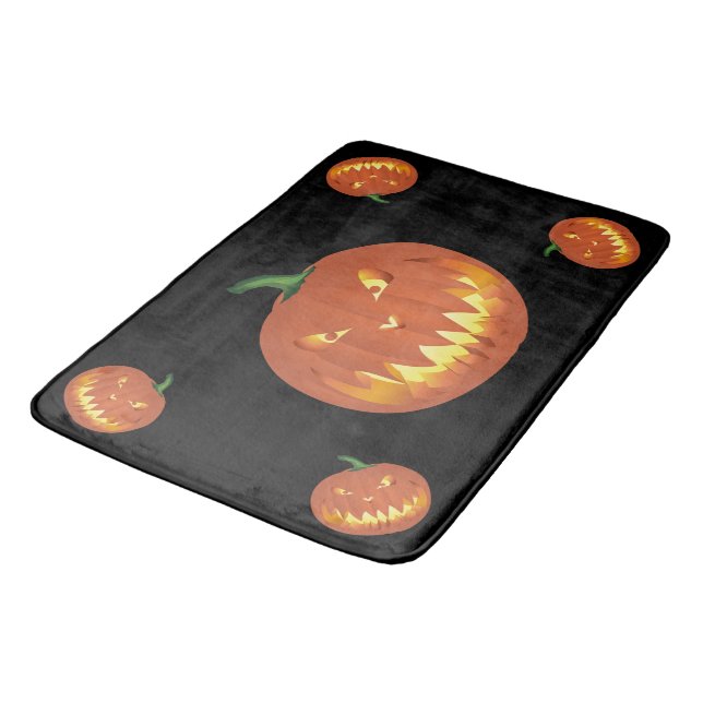 Tapete De Banheiro Abóbora para o Halloween... (Angulado)