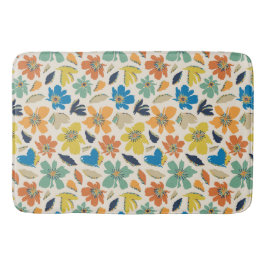 Tapete De Banheiro Abstract Hand-Drawn Boho Floral Pattern