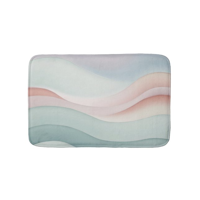 Tapete De Banheiro Abstract Ocean Waves Pastel colors (frente)