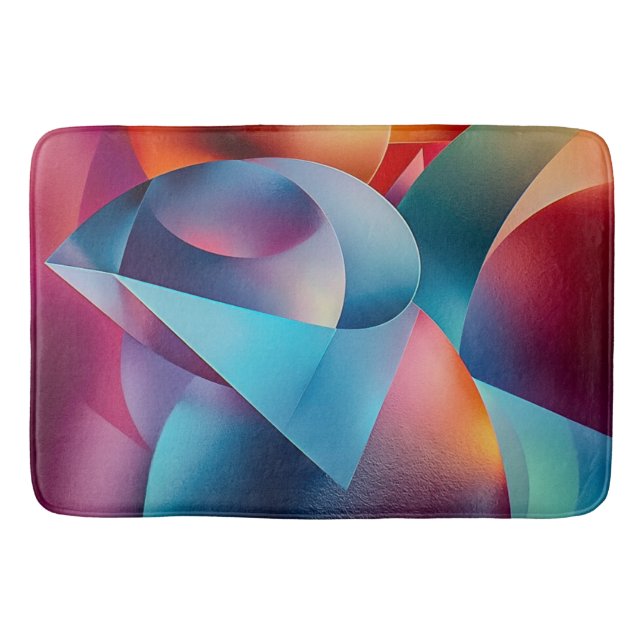 Tapete De Banheiro Abstrato Art Bath Mat (Frente)