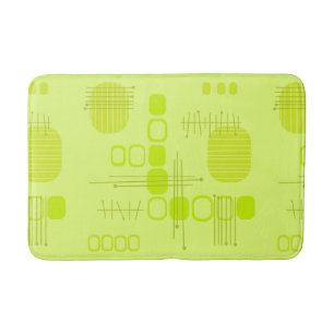 Tapete De Banheiro Abstrato Atômico Barkcloth Chartreuse