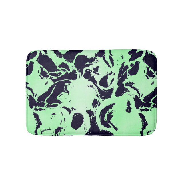 Tapete De Banheiro Abstrato Azul e Verde (frente)