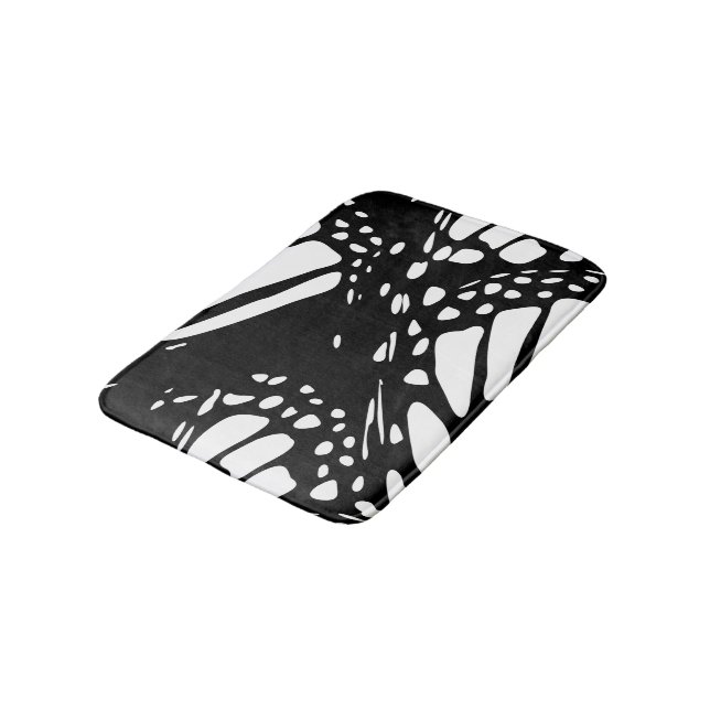 Tapete De Banheiro Abstrato Black & White Monarfly Butterfly (Angulado)