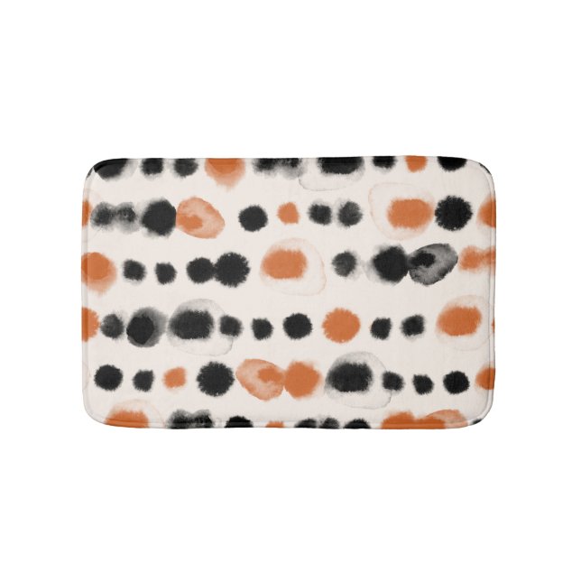 Tapete De Banheiro Abstrato Bolinhas: Geometria de Aquarela. (frente)