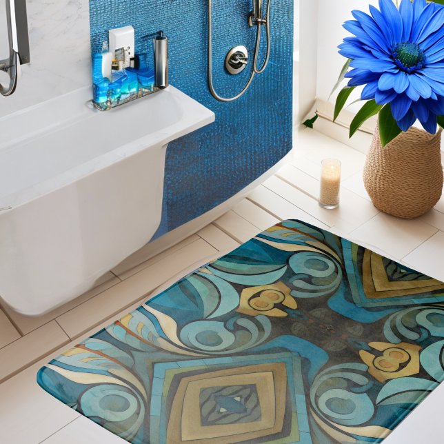 Tapete De Banheiro Abstrato Cubist Inspirou a Art Deco 9 (Criador carregado)