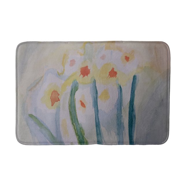 Tapete De Banheiro Abstrato Daffodils Bath Mat (Frente)