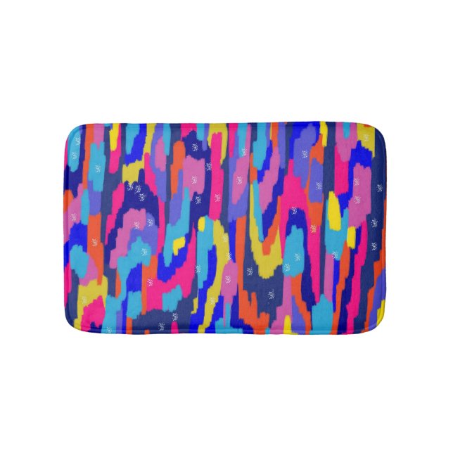 Tapete De Banheiro Abstrato de Caixa de Coloração (frente)