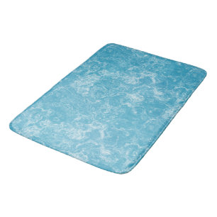 Tapete De Banheiro abstrato de mármore azul e branco