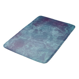 Tapete De Banheiro Abstrato de mármore azul e roxo