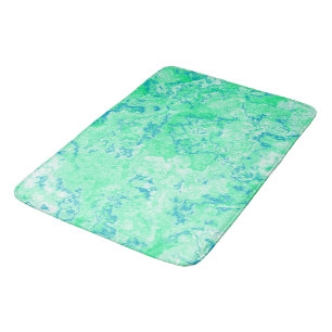 Tapete De Banheiro Abstrato de mármore azul e verde