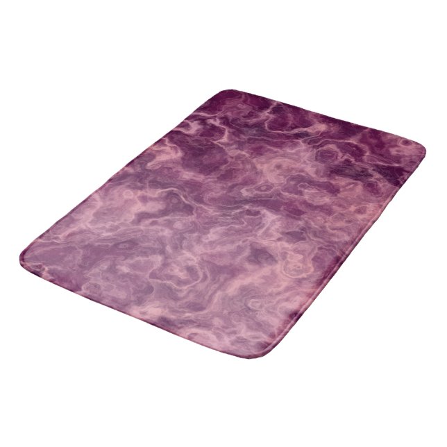 Tapete De Banheiro abstrato de mármore rosa e roxo (Angulado)
