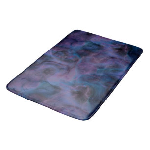 Tapete De Banheiro abstrato de mármore roxo e azul