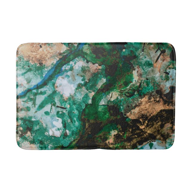 Tapete De Banheiro Abstrato de muss Agate Green Crystal Geode (Frente)
