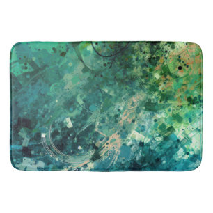 Tapete De Banheiro Abstrato de ruído verde
