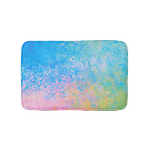Tapete De Banheiro Abstrato de Tinta Álcool Colorida Neon Pastel Sky