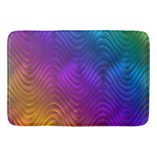 Tapete De Banheiro Abstrato Digital Waves Acid Design Psicodélico