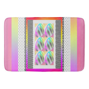 Tapete De Banheiro ABSTRATO FEATHERS+CHEVRON Design