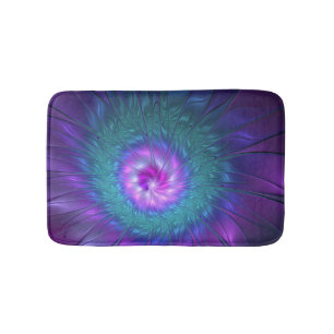 Tapete De Banheiro Abstrato Floral Beauty Fractal Colorida Flor