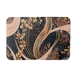 Tapete De Banheiro Abstrato floral, bolinhas, vinhas