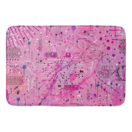 Tapete De Banheiro Abstrato Maximalista Rosa: Sundae de Framboesa