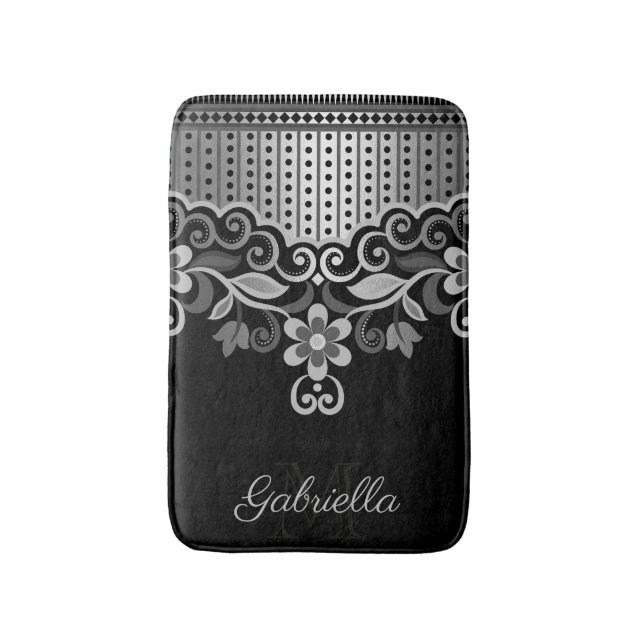 Tapete De Banheiro Abstrato metálico (Frente Vertical)