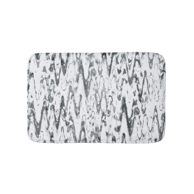 Tapete De Banheiro Abstrato moderno Chevrons Monocromático (frente)