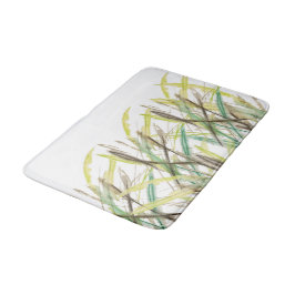 Tapete De Banheiro Abstrato moderno Plantas Aquáticas pintadas à mão