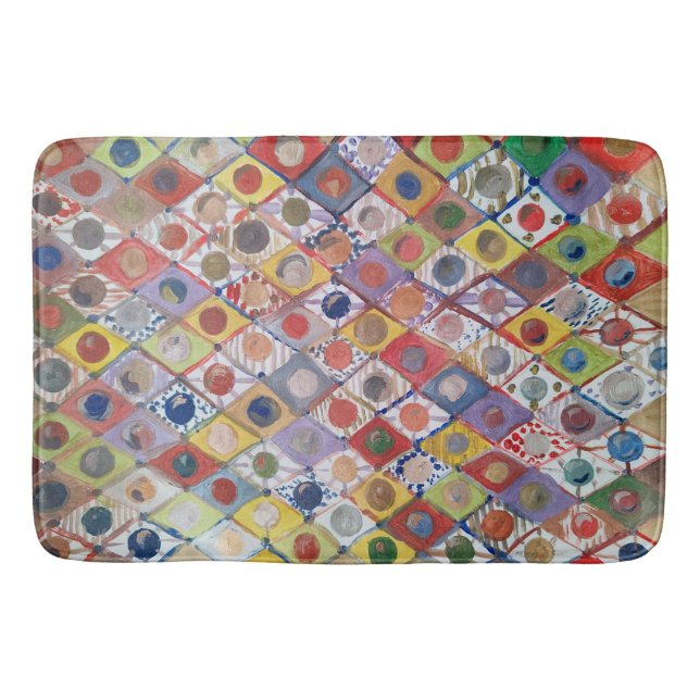 Tapete De Banheiro Abstrato nº 4 brinca como crianças Pintura (Frente)