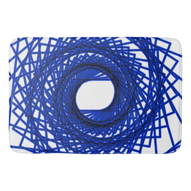 Tapete De Banheiro Abstrato padrão - azul (Frente)
