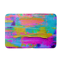 Abstrato Paleta Faca Pintura Bath Mat