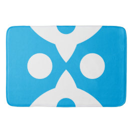 Tapete De Banheiro Abstrato Pássaros Negros Simples Design Azul