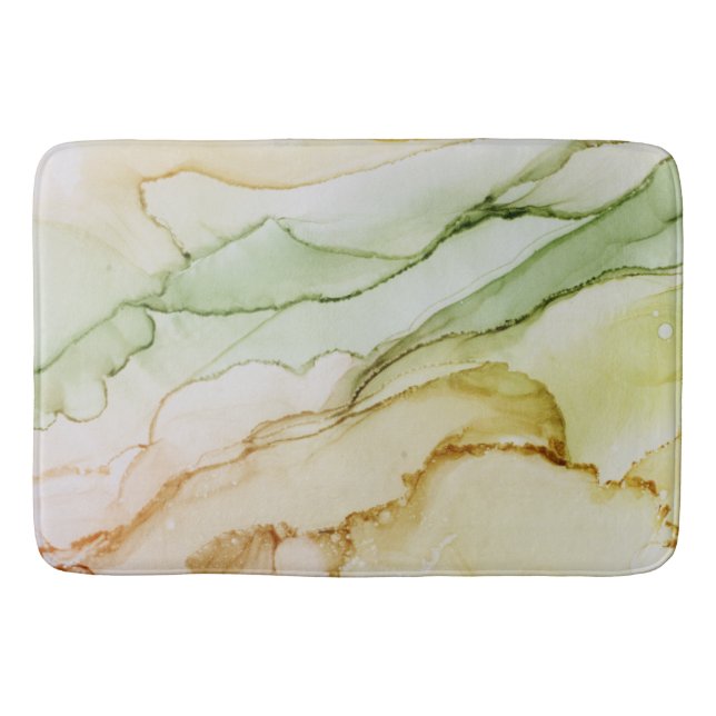 Tapete De Banheiro Abstrato Pastel Cor Natural (Frente)