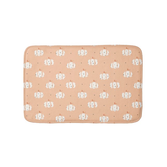 Tapete De Banheiro Abstrato Pumpkin Patterno Bath Mat (frente)