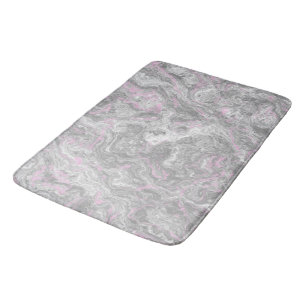 Tapete De Banheiro Abstrato rosa e Cinza